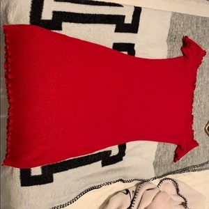 Red Off The Shoulder Dress